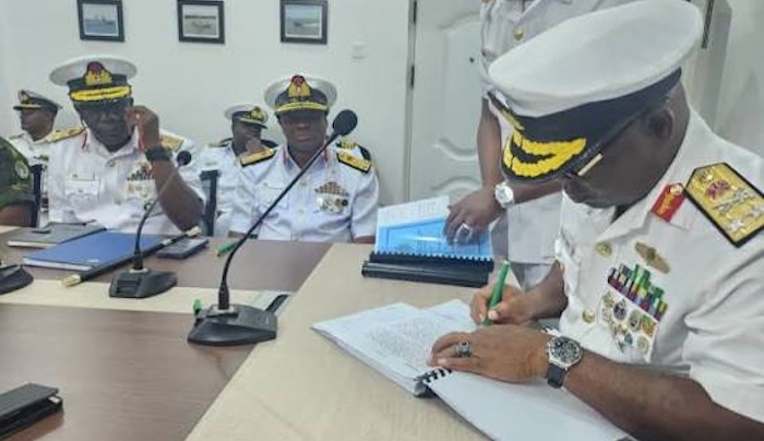 Navy urges faster prosecution of crude oil theft suspects after arresting foreign-flagged tanker wit...
