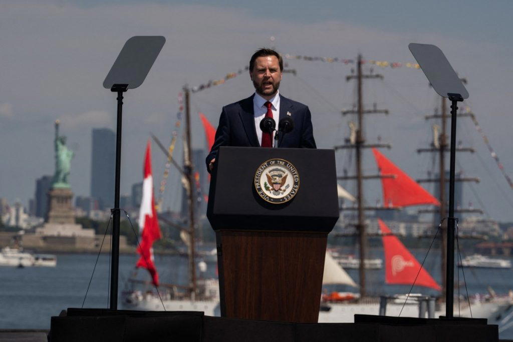 US Vice President JD Vance on Saturday slammed those who criticize America’s “imperfections” in a le...