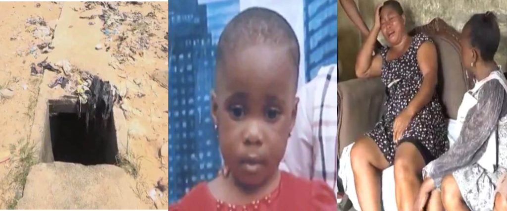 Five-year-old Melody Isaac was swept away by floodwaters during heavy rainfall in Aba after reported...