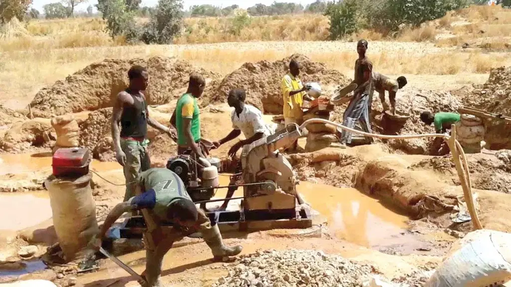 The Taraba Anti-Illegal Mining Taskforce on Monday arrested two suspected illegal miners during a r...