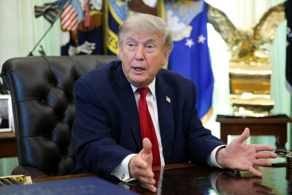 President Donald Trump said Monday that the United States would be paid for guarding the Strait of H...