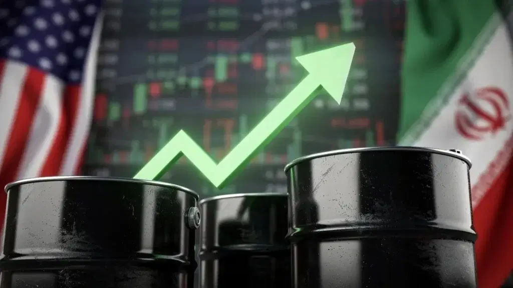 World oil prices surged Monday as a fresh flare-up between the United States and Iran rattled invest...
