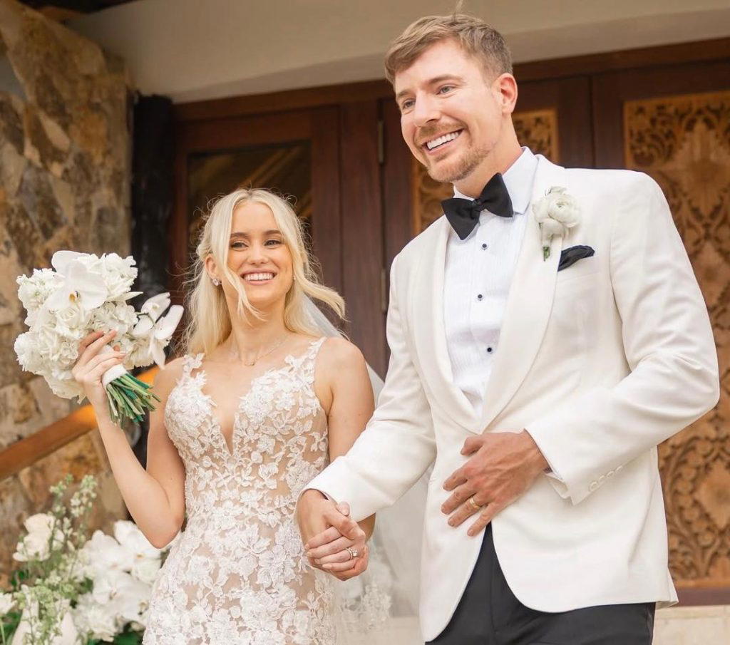 American YouTube sensation Jimmy Donaldson, popularly known as MrBeast, has married content creator...