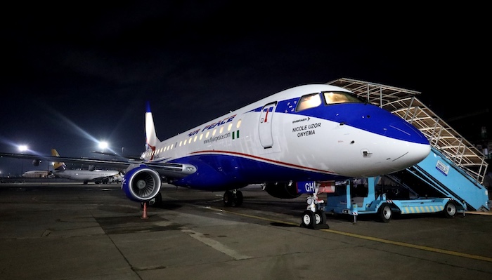 Air Peace takes delivery of its first brand-new Embraer E175, expanding fleet capacity and strengthe...