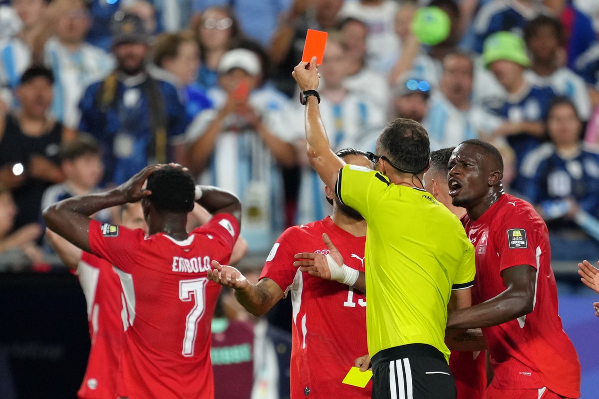 IFAB says Breel Embolo’s decisive red card against Argentina was incorrectly issued under current VA...