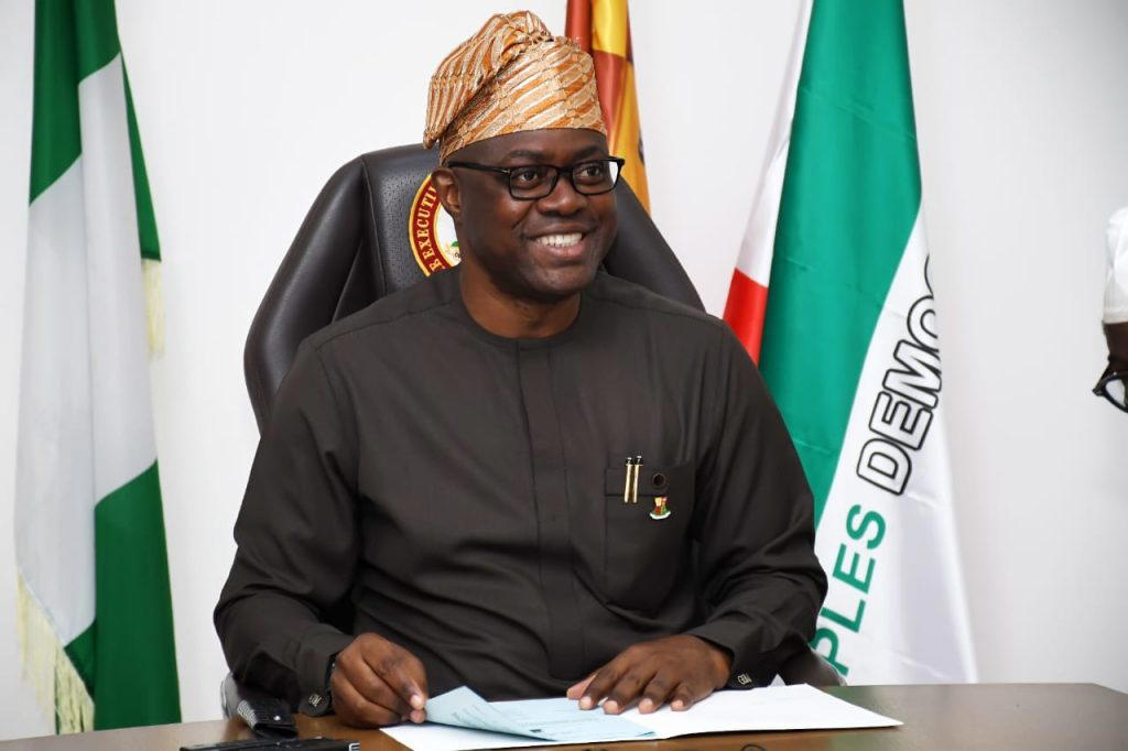 Gov. Seyi Makinde on Sunday revealed that his late father was the only person who could look him in...