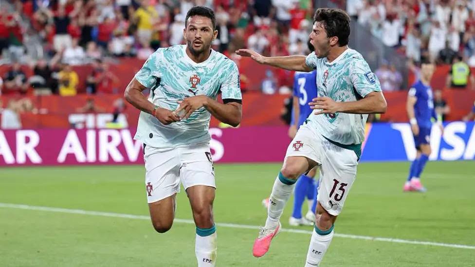 Goncalo Ramos struck deep into stoppage time as Portugal cruised past Croatia to book a last-16 Worl...