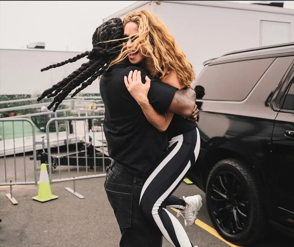 Afrobeats superstar Burna Boy has reunited with Colombian music sensation Shakira ahead of their per...