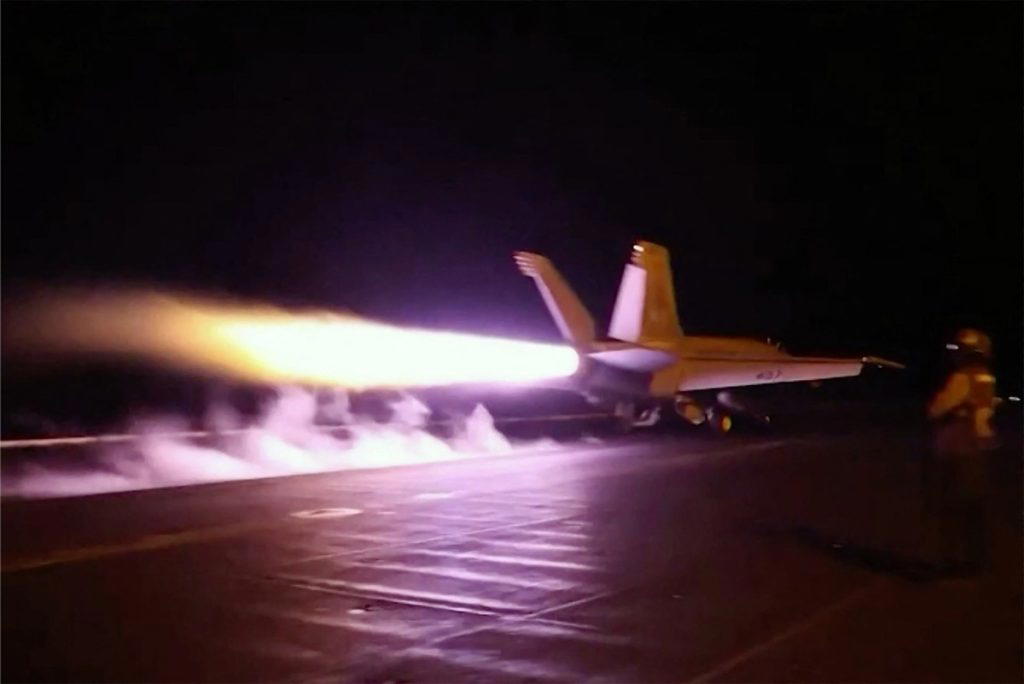Fresh US strikes triggered air defences in Tehran on Wednesday after President Donald Trump warned h...