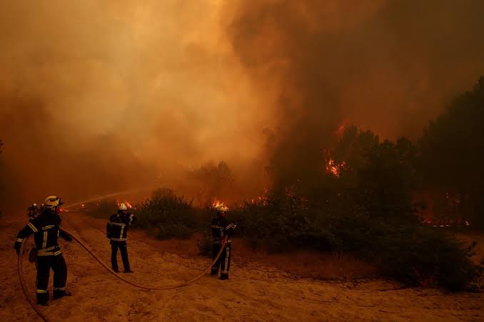 More than 200,000 people flee devastating wildfires across France and Spain as fast-moving flames fo...