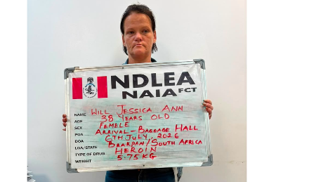 .. says she used son as cover
By Kingsley Omonobi
The National Drug Law Enforcement Agency (NDLEA)...