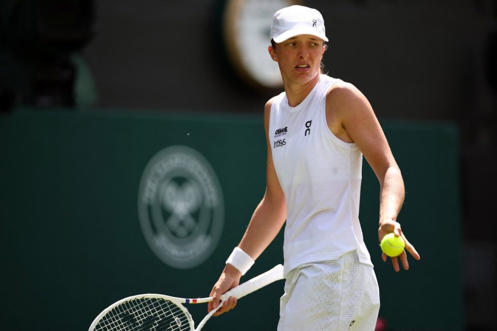 Reigning champion Iga Swiatek was dumped out of Wimbledon in the third round on Saturday as an inspi...