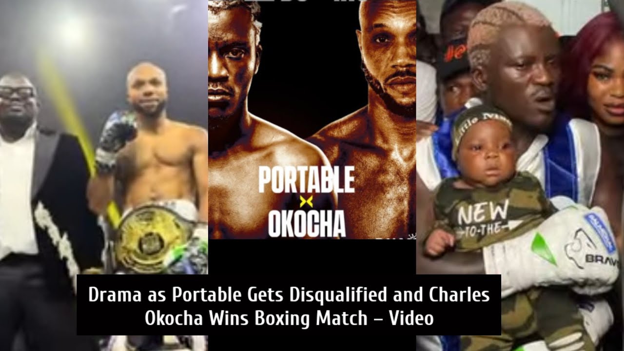 LAGOS, NIGERIA — Street-hop artist Portable was disqualified from his highly anticipated boxing matc...