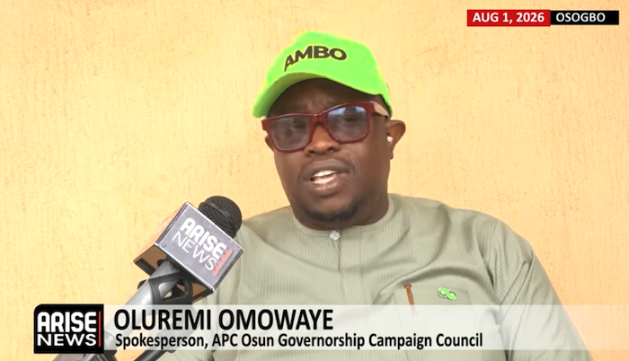 Oluremi Omowaye says Governor Adeleke has failed Osun people, insisting voters are determined to rem...