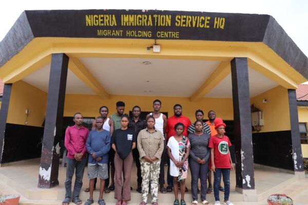 Nigeria Immigration Service arrests 12 suspects in Lagos after dismantling an alleged QNET-linked tr...