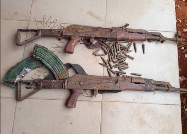 Rivers Police arrest three suspects and recover two stolen AK-47 rifles linked to the killing of two...