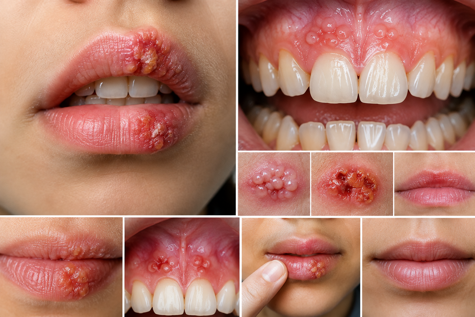 Image: Severity: CriticalTeeth Problems: Viral lesions (cold sores, herpes simplex)Clinical Case Ana...