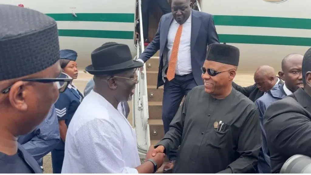 Vice President Kashim Shettima arrived in Asaba, the Delta State capital, on Sunday to attend the St...