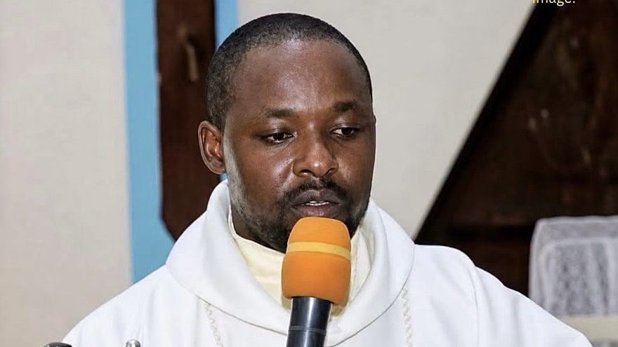Parishioners demand justice after Catholic priest Samuel Oyetoro was found murdered with multiple st...