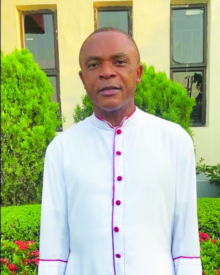 Monsignor Paschal Nwaezeapu, the Parish Priest of the Catholic Church of Divine Mercy, Lekki, and th...