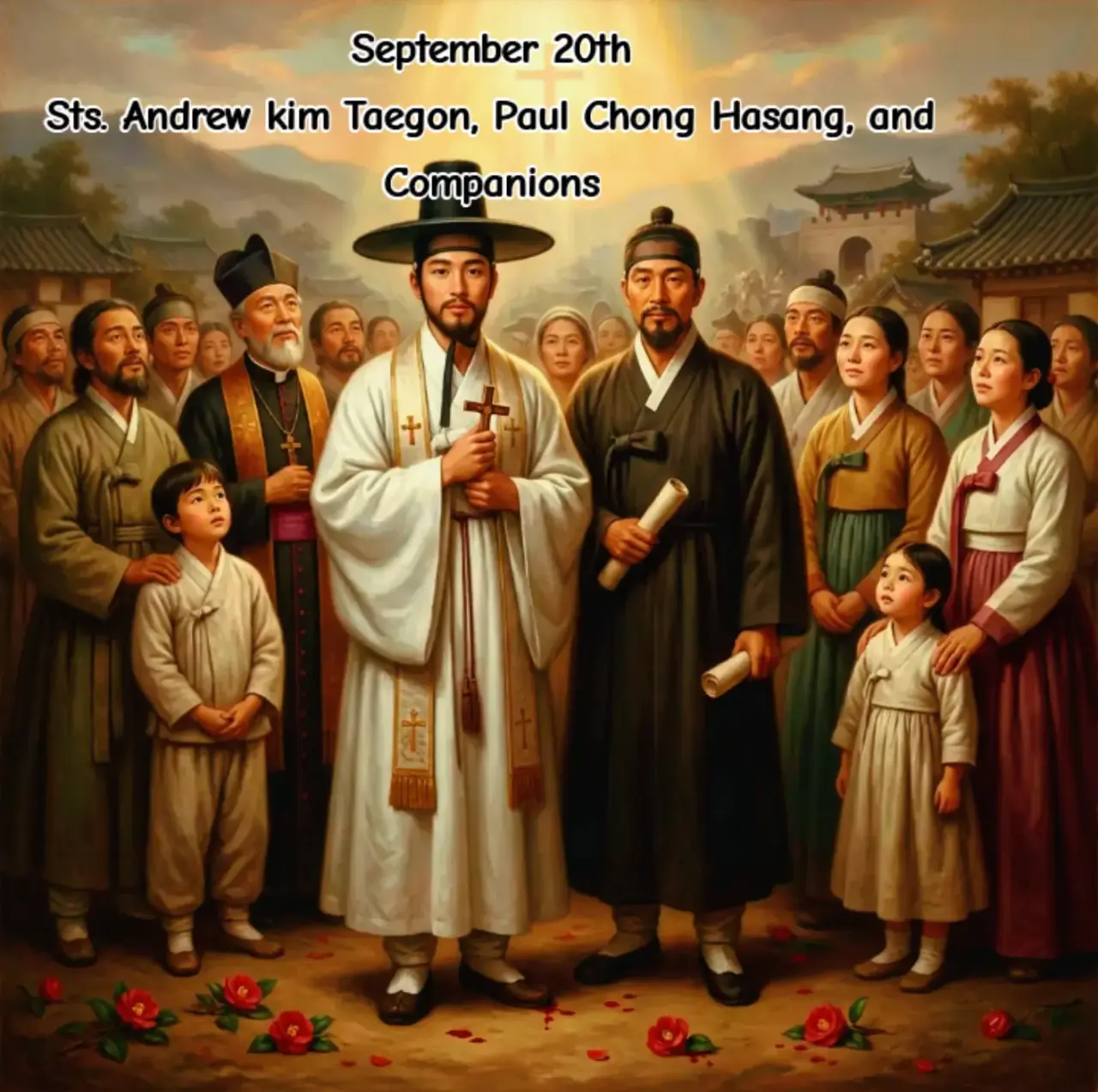 Saints Andrew Kim Taegon, Paul Chong Hasang, and their companions are remembered for their courageou...
