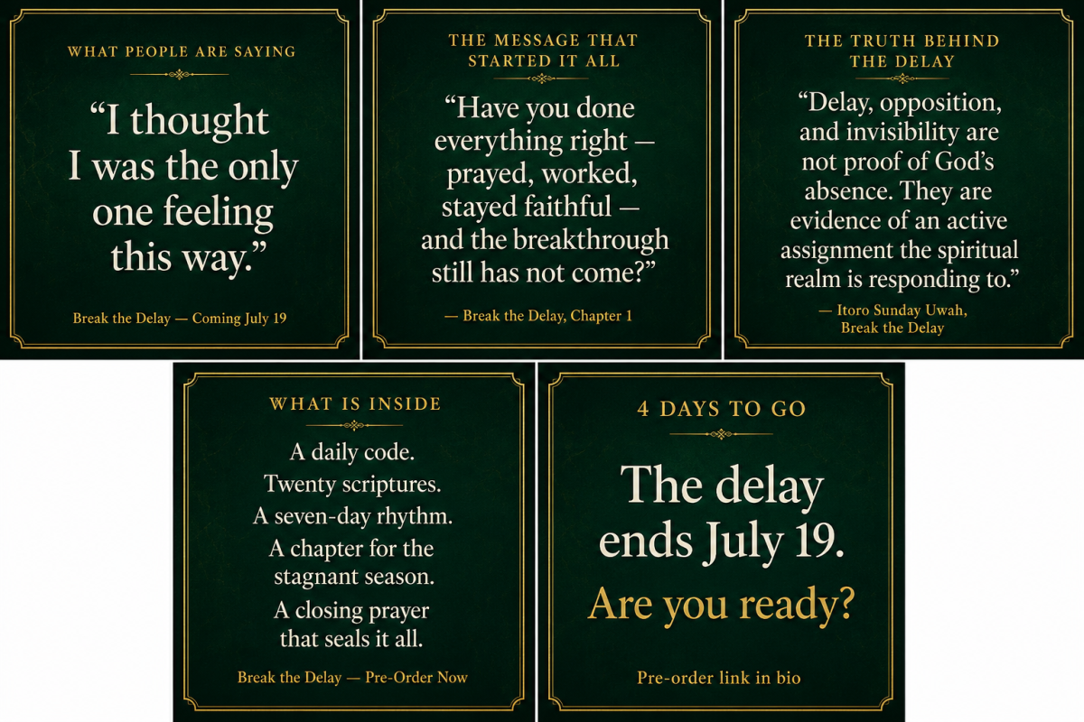 Four days.
Since I started sharing Break the Delay this month, the messages have not stopped.
People...