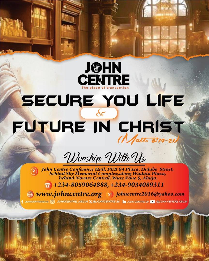 đź‘‹Secure Your Life And Future in Christ!
Where your treasure is, there your heart will be also — Mat...