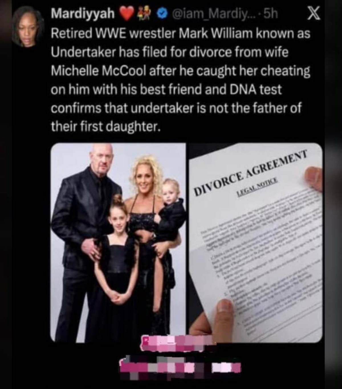 If this caption about former World Heavyweight Champion, The Undertaker (Mark Calaway), is true... t...