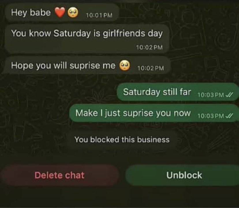 This broke boy friend no get joy at all 🫣