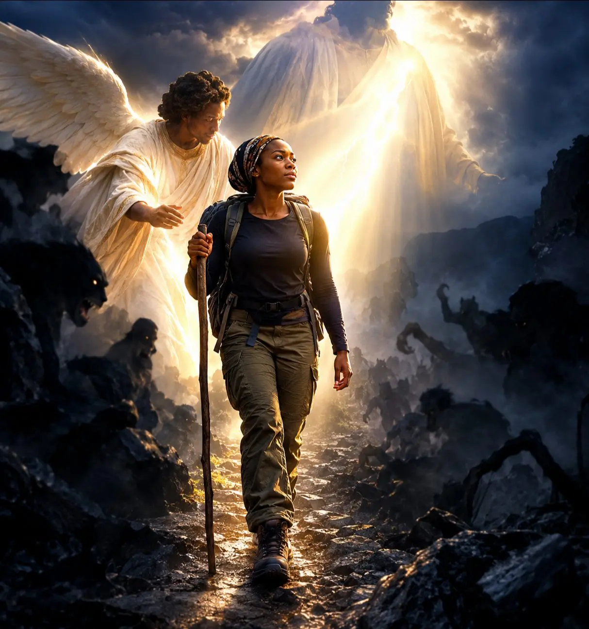 I will walk through the valley of the shadow of death and fear no evil, because Jehovah is my Shephe...