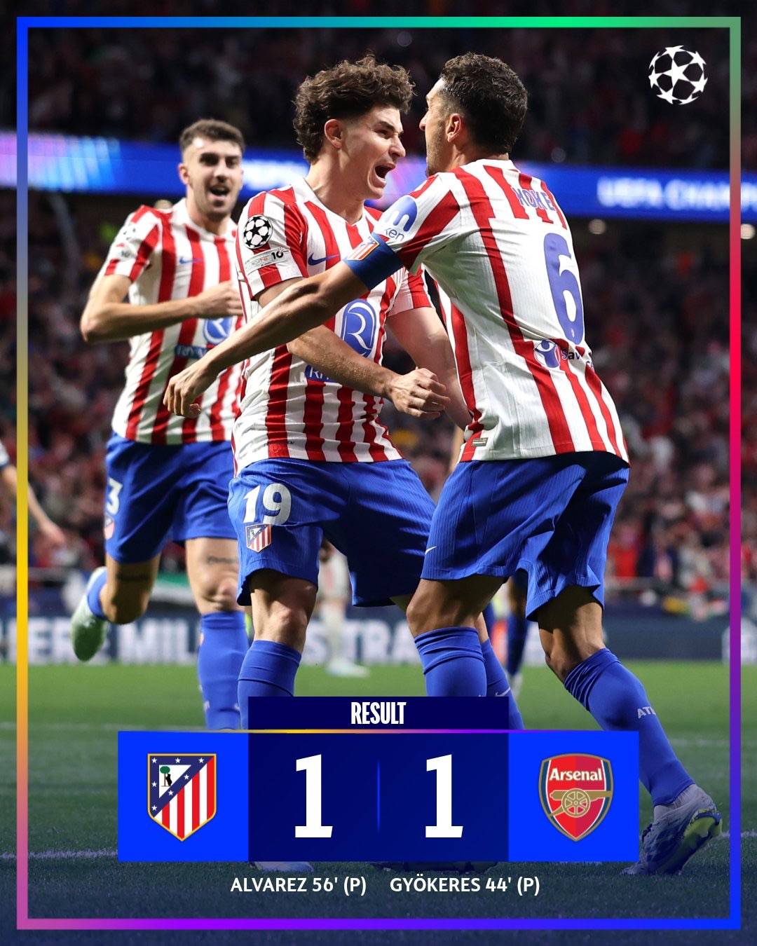 It ends level ⏱️

All to play for next week ⚖️

#UCL