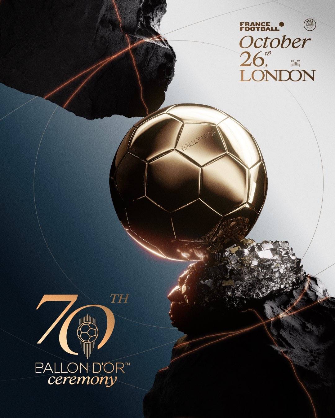 The Ballon d’Or is coming to London. 🇬🇧
A tribute to English footballer Stanley Matthews, the first...
