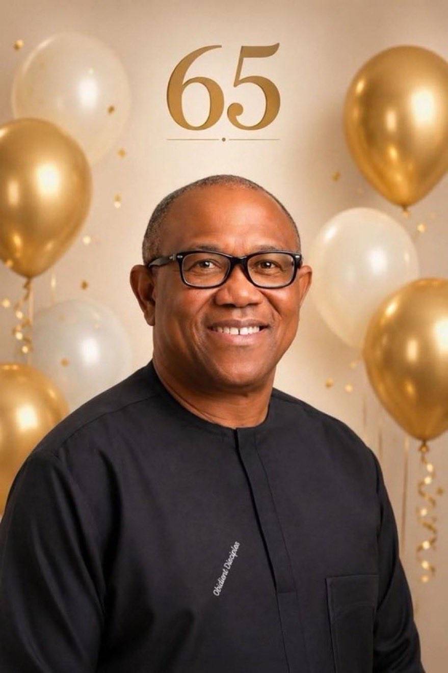 Birthday blessings my President H E Peter Obi @ 65
No Drug Case, No Criminal Record, No Corruption...
