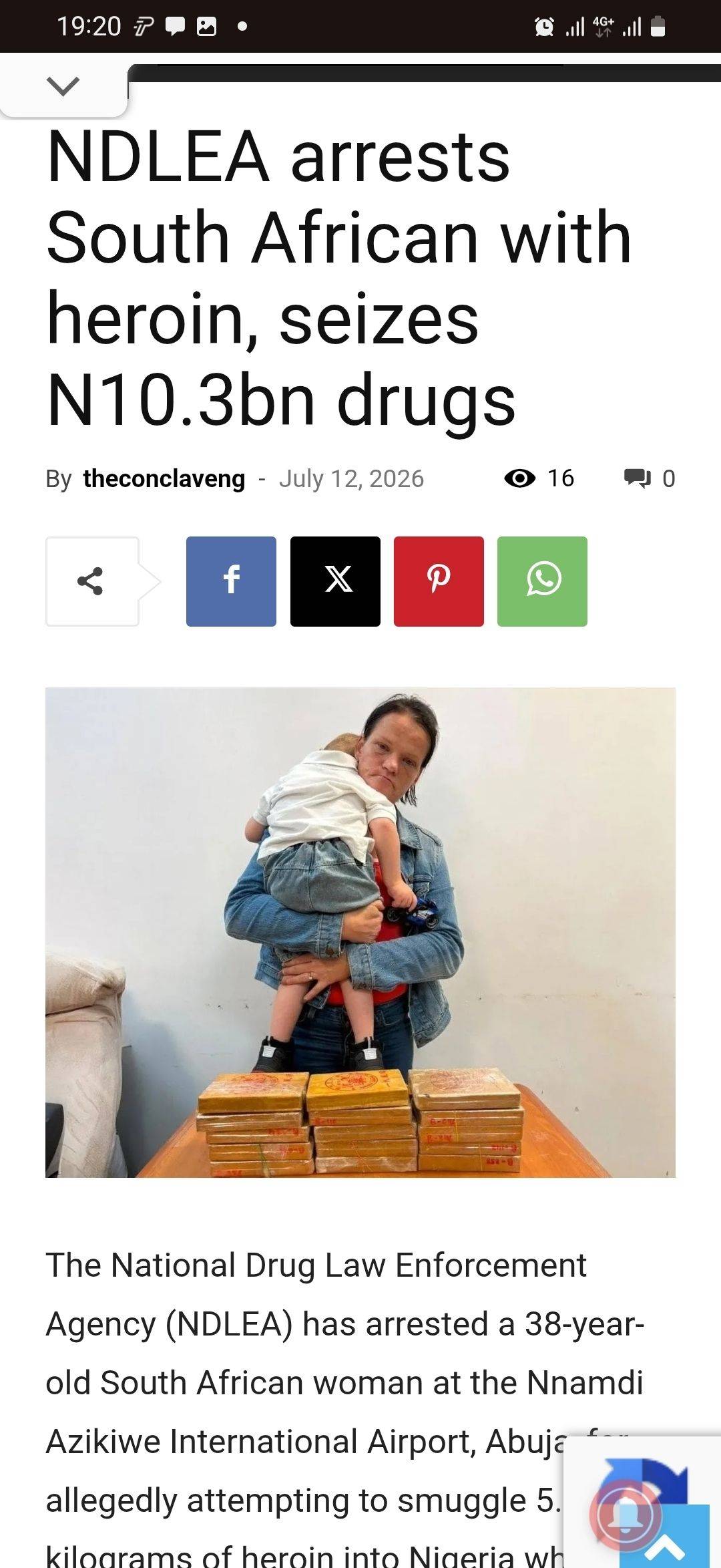 Hummnnn...The South African minister was looking for the drug dens? I think she needs to search clos...