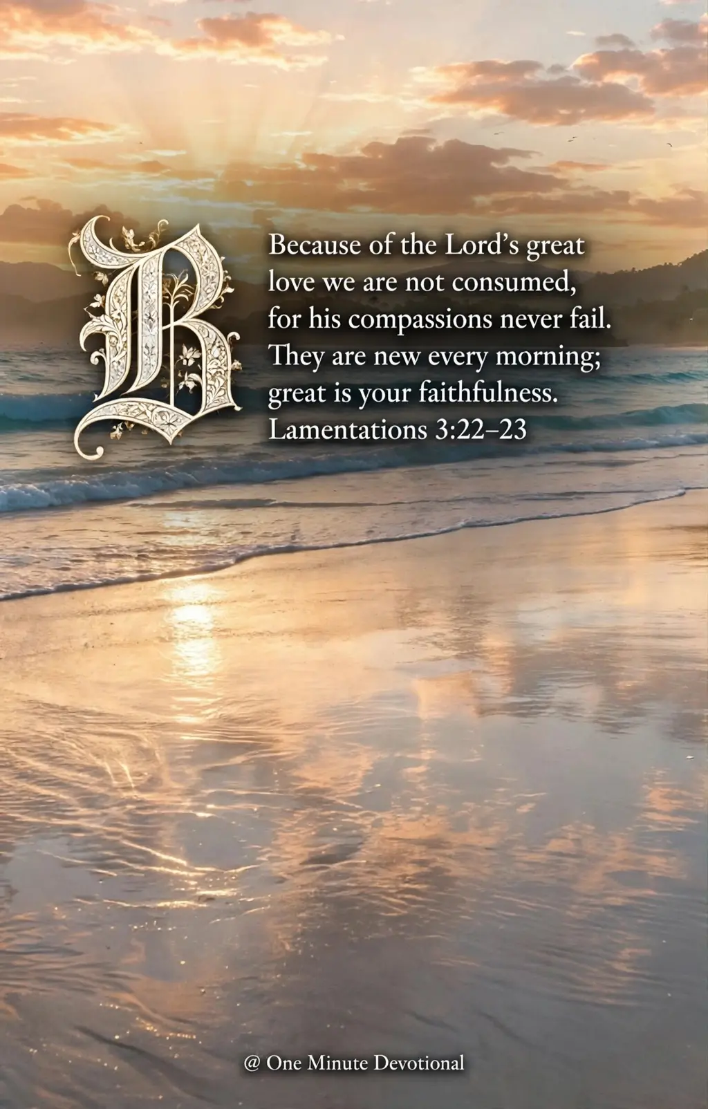 *Midweek Blessings*
Lamentations 3:22-23
God's mercies are always available and renewed with each...