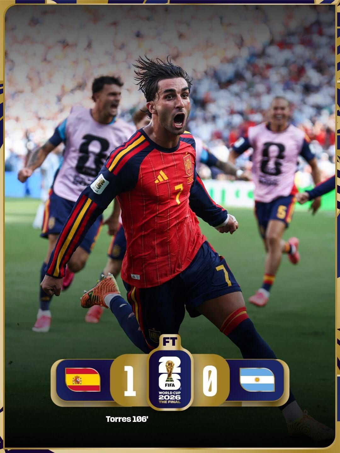 BREAKING: Spain Beat Argentina 1-0 to Win 2026 FIFA World Cup
Spain defeated defending champions Ar...