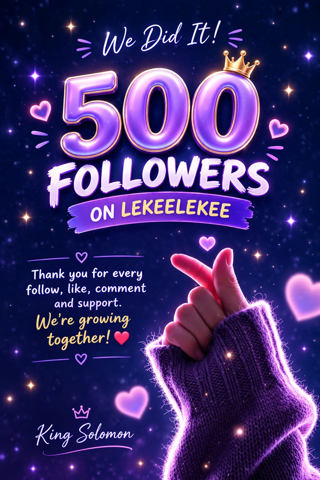 500 families is big ๐ซก thank you guys