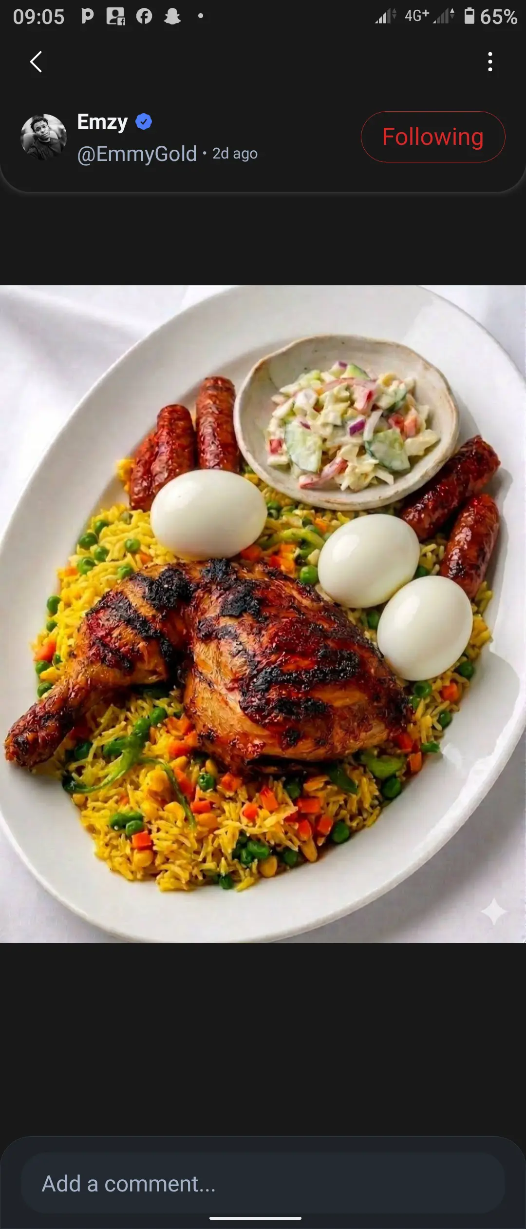 Sunday food ready 😎😍make I drop location🤔😋