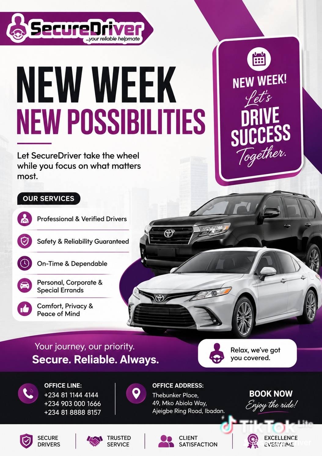 At Secure Driver, we specialize in driver supply accross all vehicle types!
Needed a professional d...
