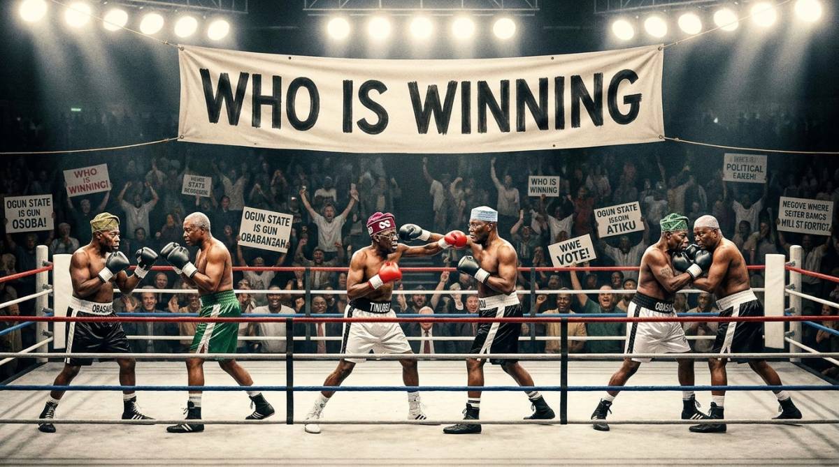 Week of GbasGbos. ObJ vs Osoba (Left),
Tinubu vs Atiku (middle) and OBJ vs Atiku (Right). Who are y...