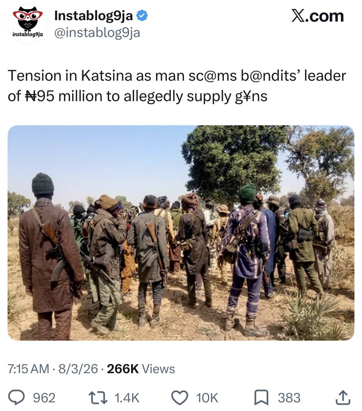 So some people get mind scam Bandit. Omo!