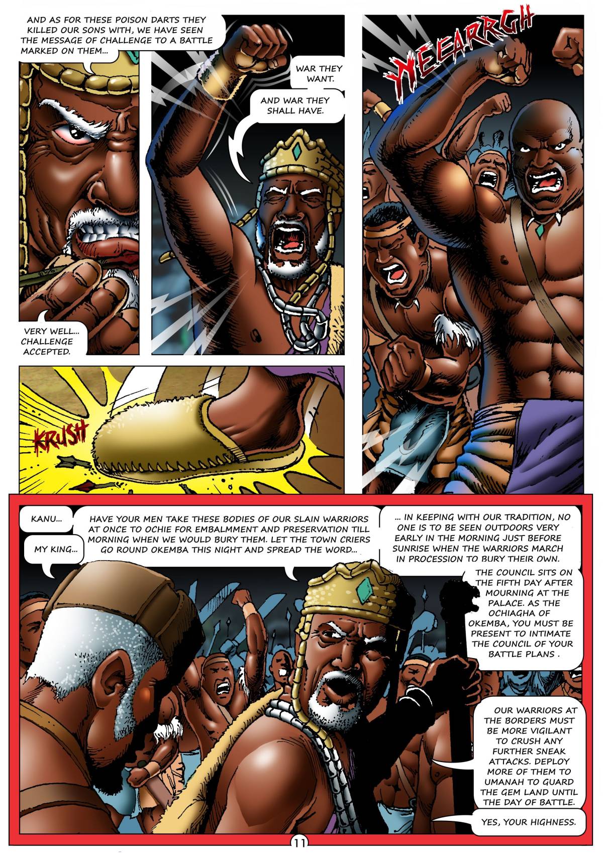 A page I recently finished from an ongoing comic project - OBIDIKE Part 4.