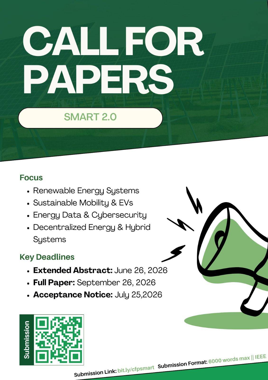๐ข *SMART 2026 CALL FOR PAPERS: DEADLINE APPROACHING!* โก๐
Got groundbreaking research on energy t...