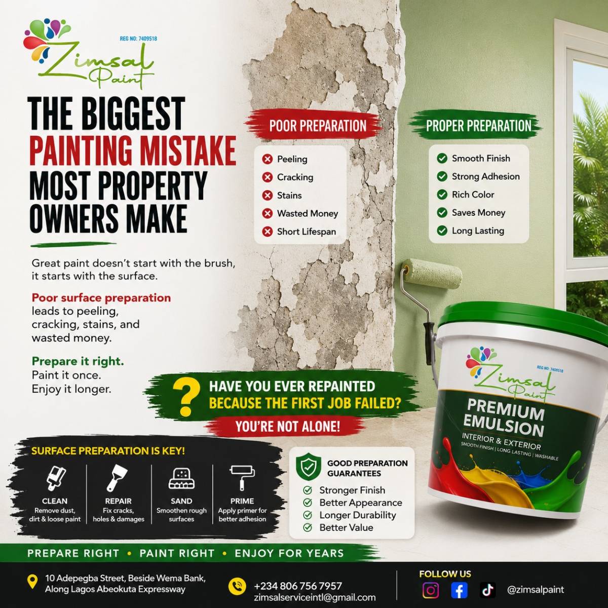 Most paint failures don’t happen because of bad paint…
They happen because the wall was never prepar...