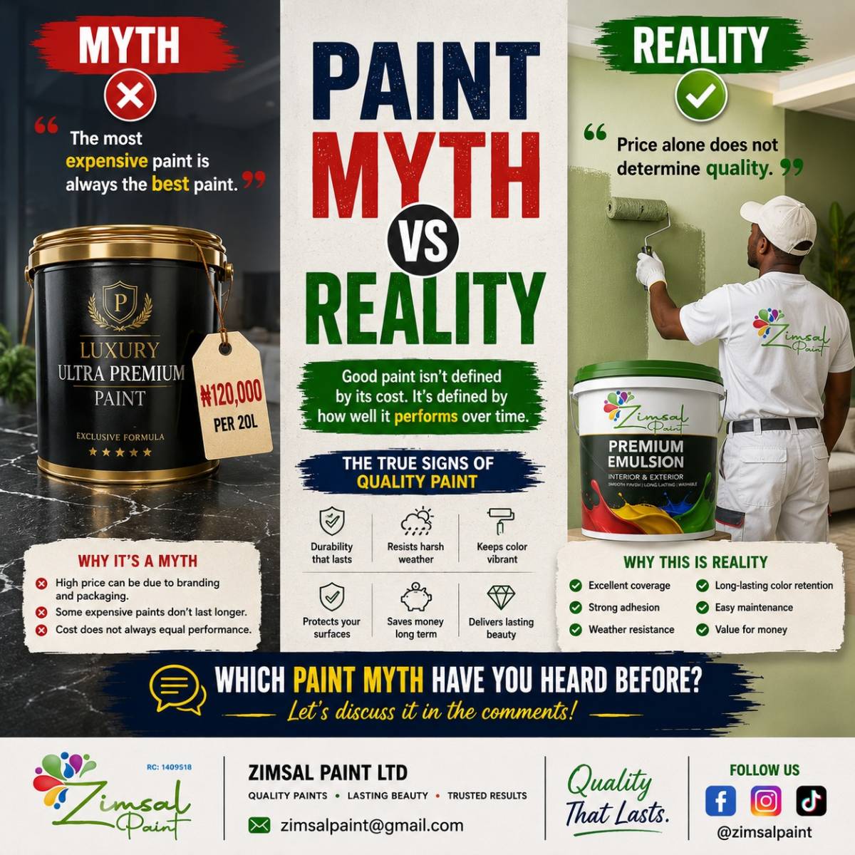 Paint Myth vs Reality
One of the biggest misconceptions in construction and property maintenance is...