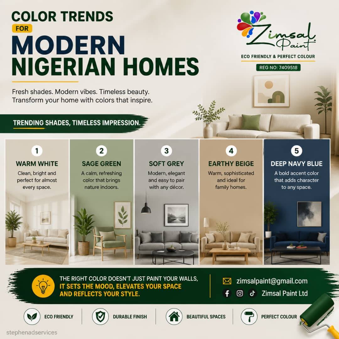 Color Trends for Modern Nigerian Homes
Gone are the days when every house had the same cream-colore...