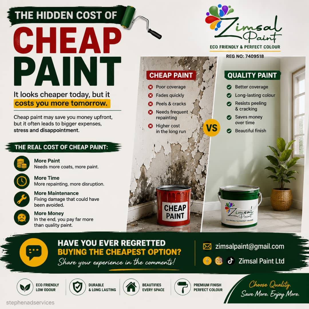 "I saved money."
That's what many people say... until it's time to repaint again.
Cheap paint may c...