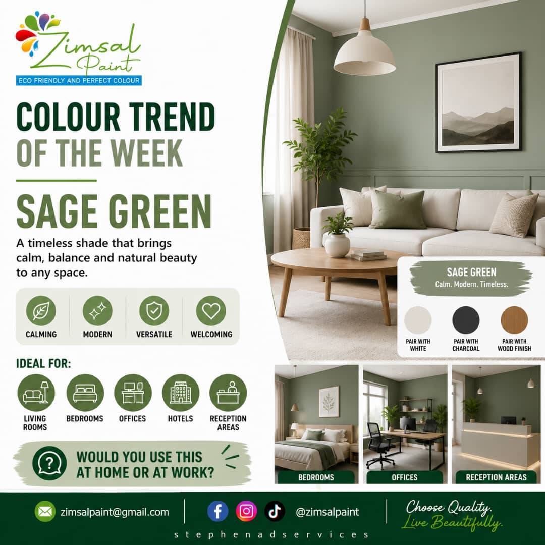 Looking for a colour that never goes out of style?
Sage Green is one of today's most popular choices...