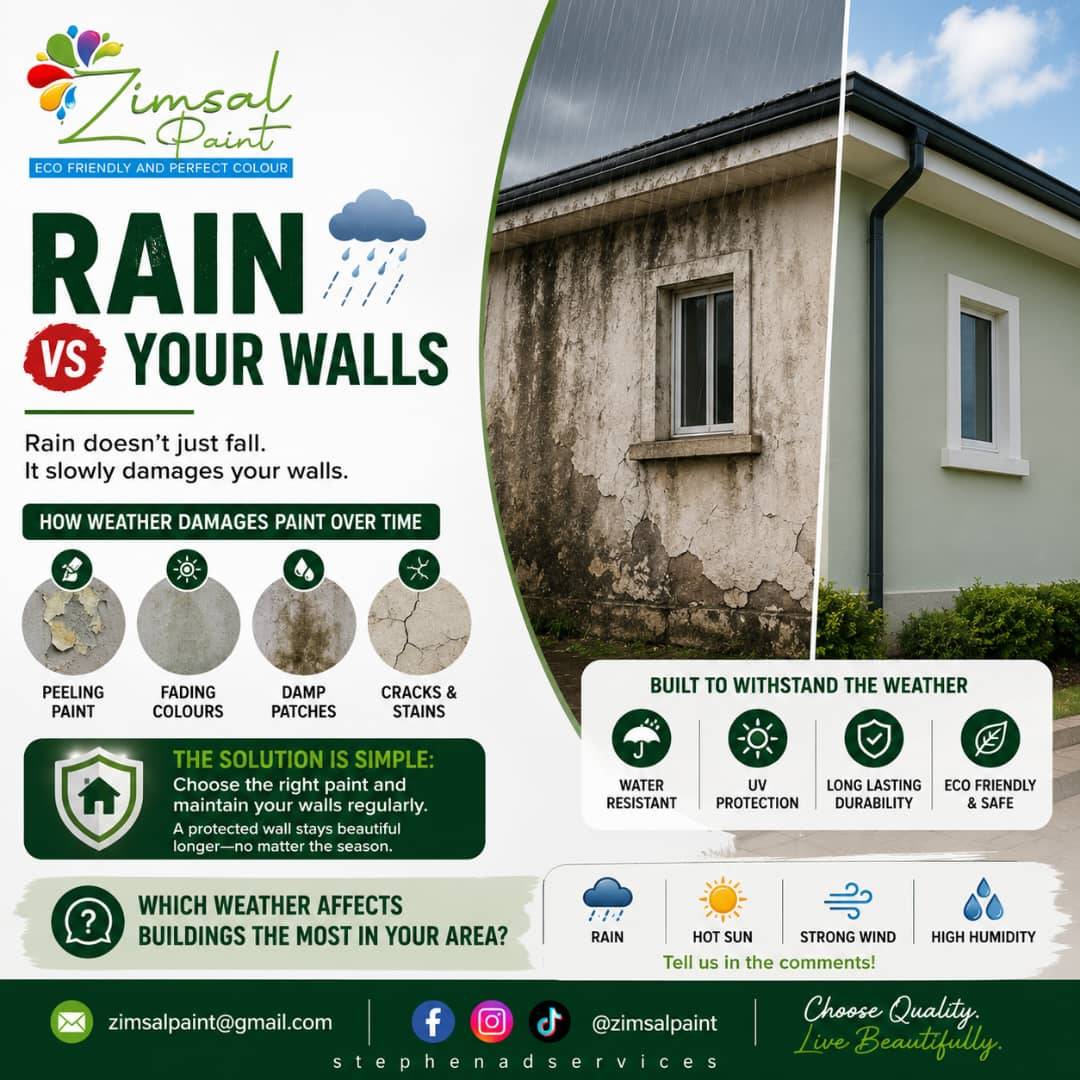 Rain doesn't just make your walls wet, it slowly wears them down.
Over time, constant exposure to ra...