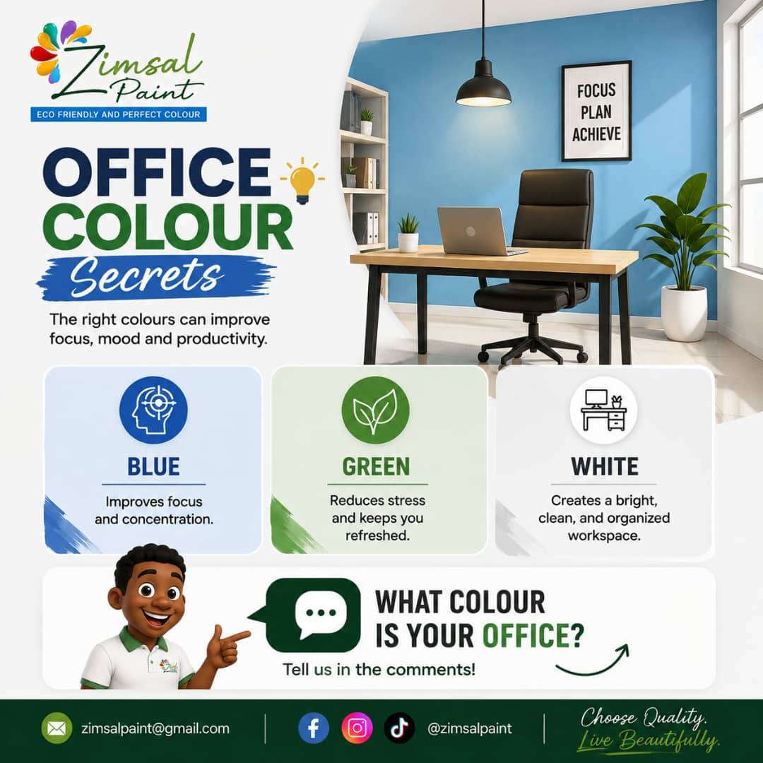 Did you know your office colour can affect how you think and work?
Here are three smart choices:
Bl...